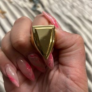 Jennifer Fisher gold shield ring size 7